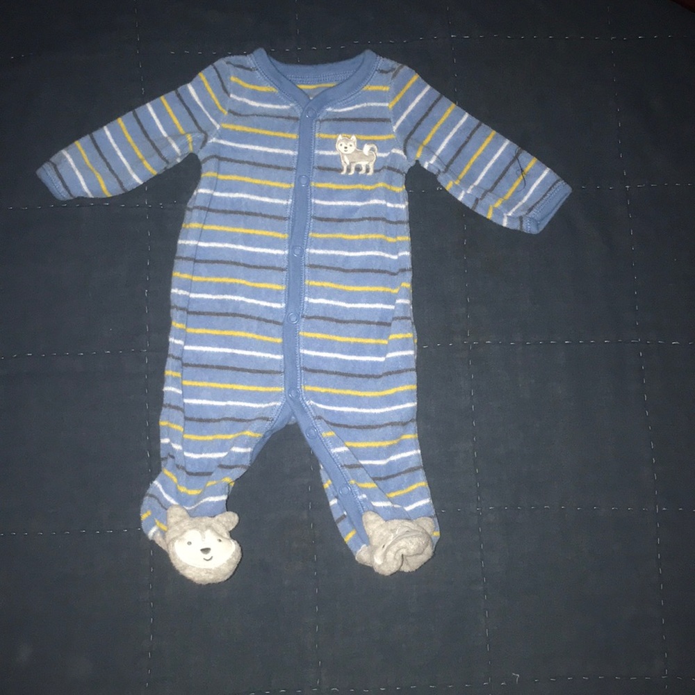 Baby wolf footie pajamas